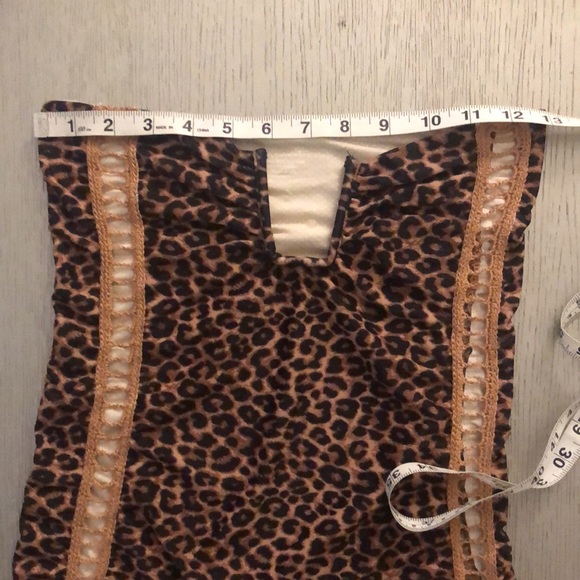 ACACIA swimwear Leopard Print- crochet Strapless Swimsuit  size M - Picture 8 of 15